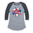 Scattered Stars IH Cut Out Womens Raglan